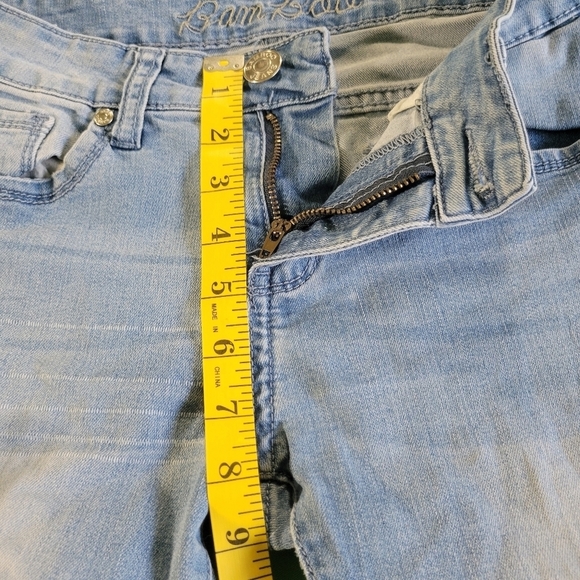 Final Price -Light Blue Distressed Low Rise Jeans - BamBoo Size 3/4 - Picture 9 of 11